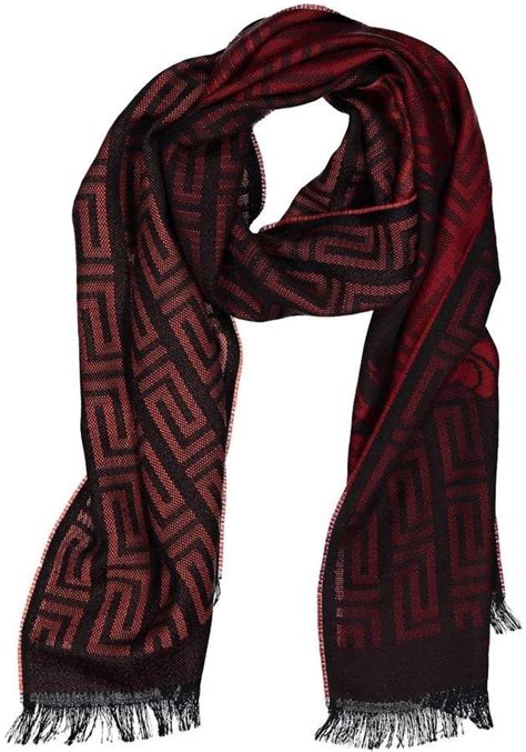 versace red wool scarf|farfetch Versace scarves.